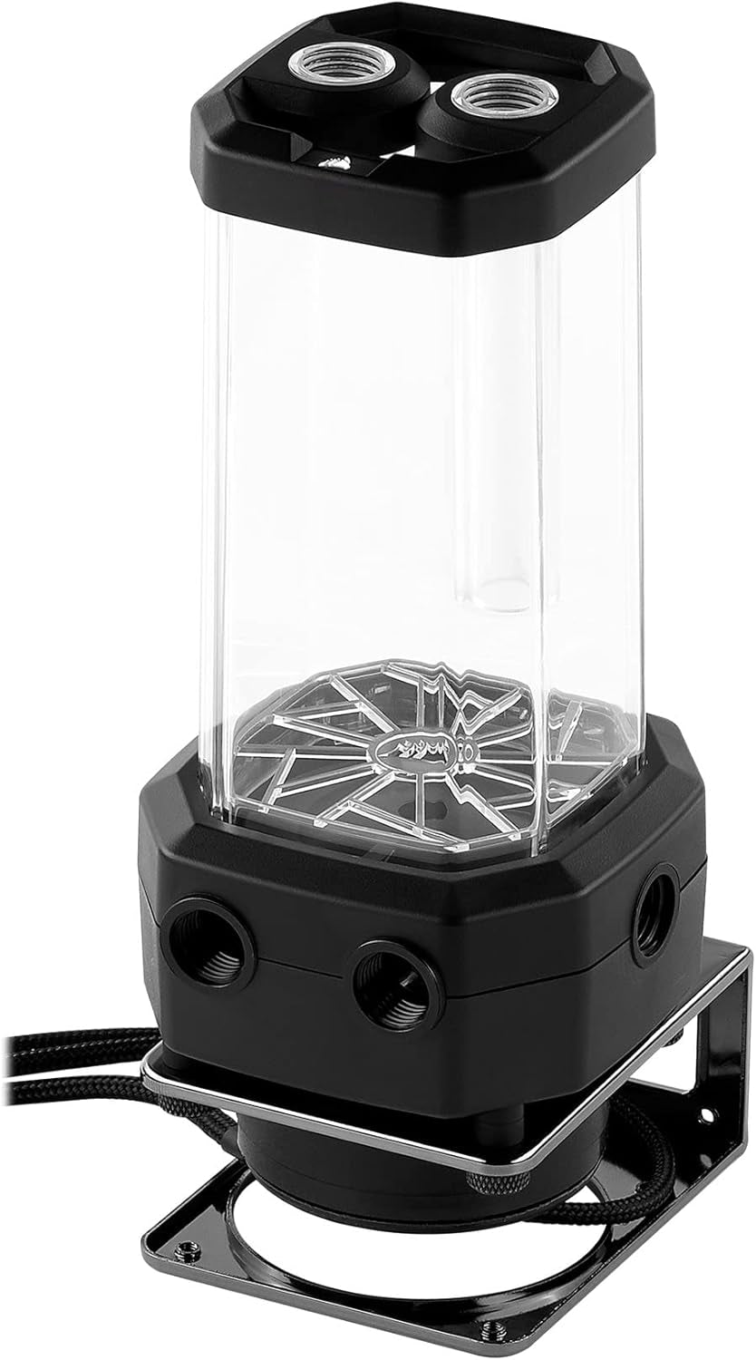 Hydro X Series XD5 RGB Pump/Reservoir Combo - D5 PWM Pump - 330Ml Reservoir - Ten Individually Addressable RGB Leds - Temperature Sensor - Black
