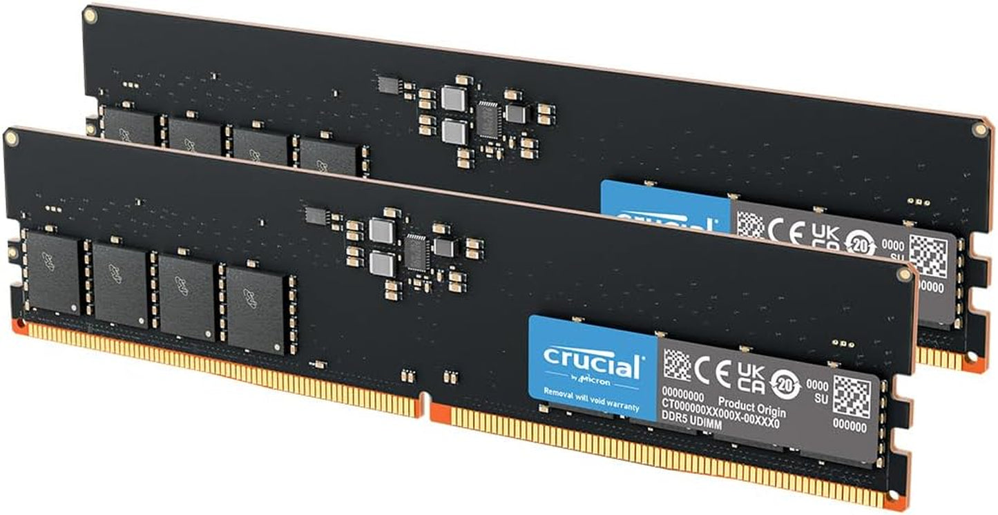 8GB DDR5 RAM, 4800Mhz Desktop Memory, UDIMM 288-Pin, Compatible with 13Th Gen Intel Core and AMD Ryzen 7000 - CT8G48C40U5
