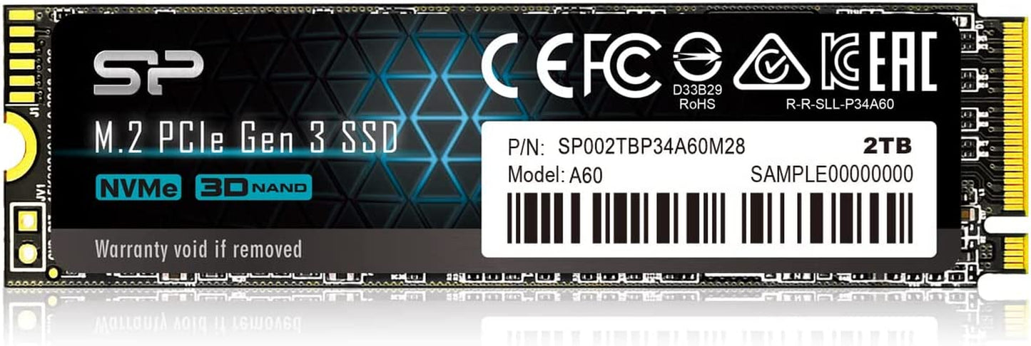 Silicon Power 512GB Nvme M.2 Pcie Gen3X4 2280 SSD (SP512GBP34A60M28)