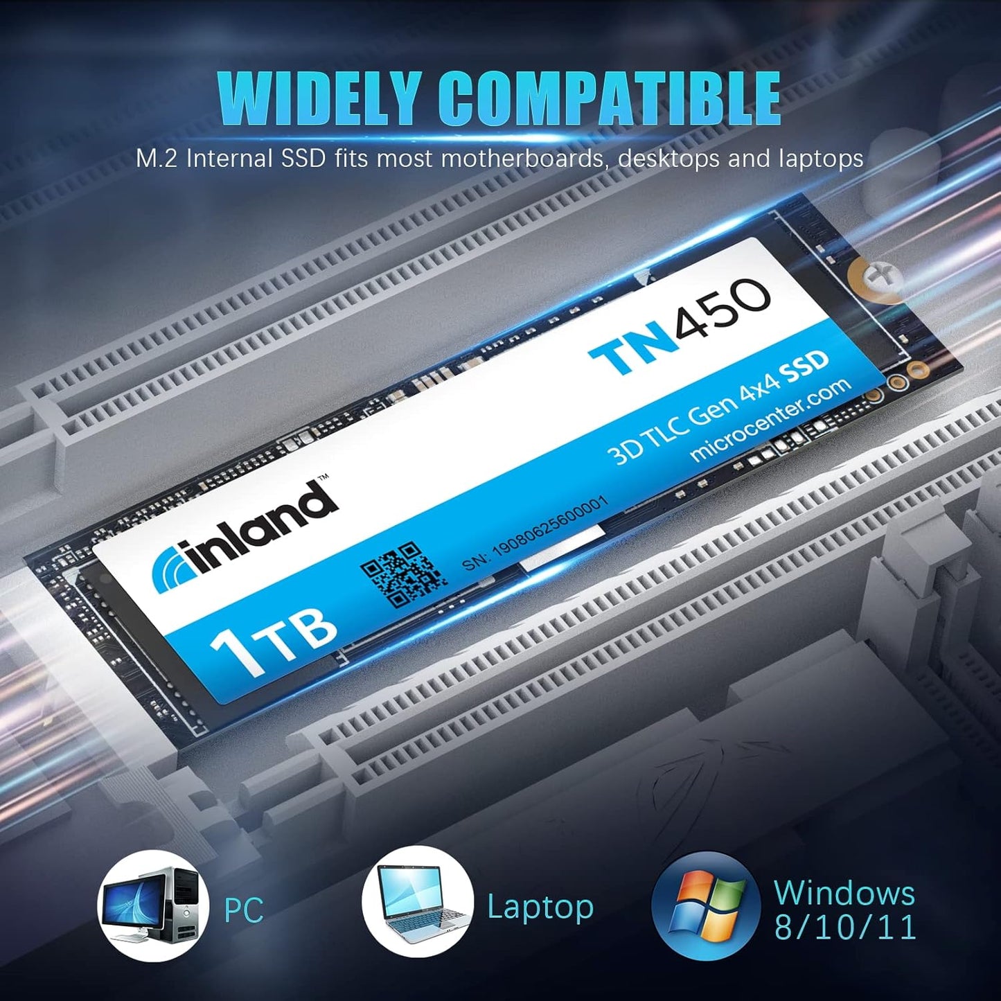TN450 1TB Nvme M.2 Pcie Gen4X4 2280 Internal Solid State Drive SSD - up to 5,000 Mb/S, 3D NAND, Storage and Memory for Laptop & PC Desktop