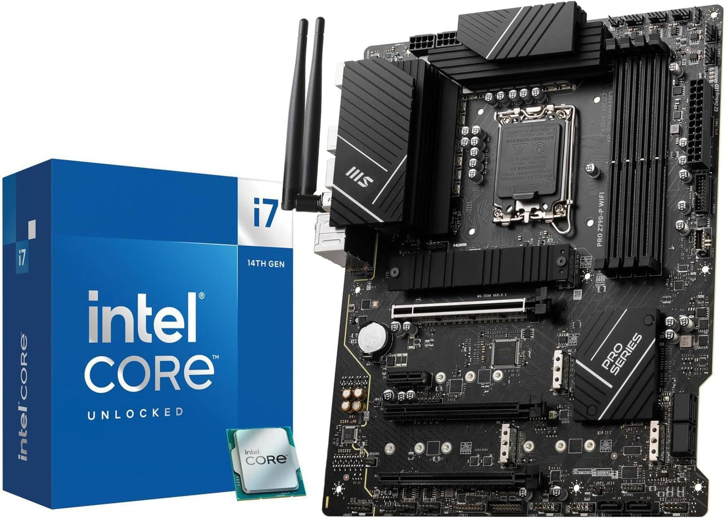 CPU Motherboard Intel Core I7-12700K 12(8P+4E) Cores up to 5.0 Ghz Unlocked LGA 1700 Desktop Processor with Integrated Graphics plus MSI PRO Z790-P Wifi DDR5 Proseries Motherboard