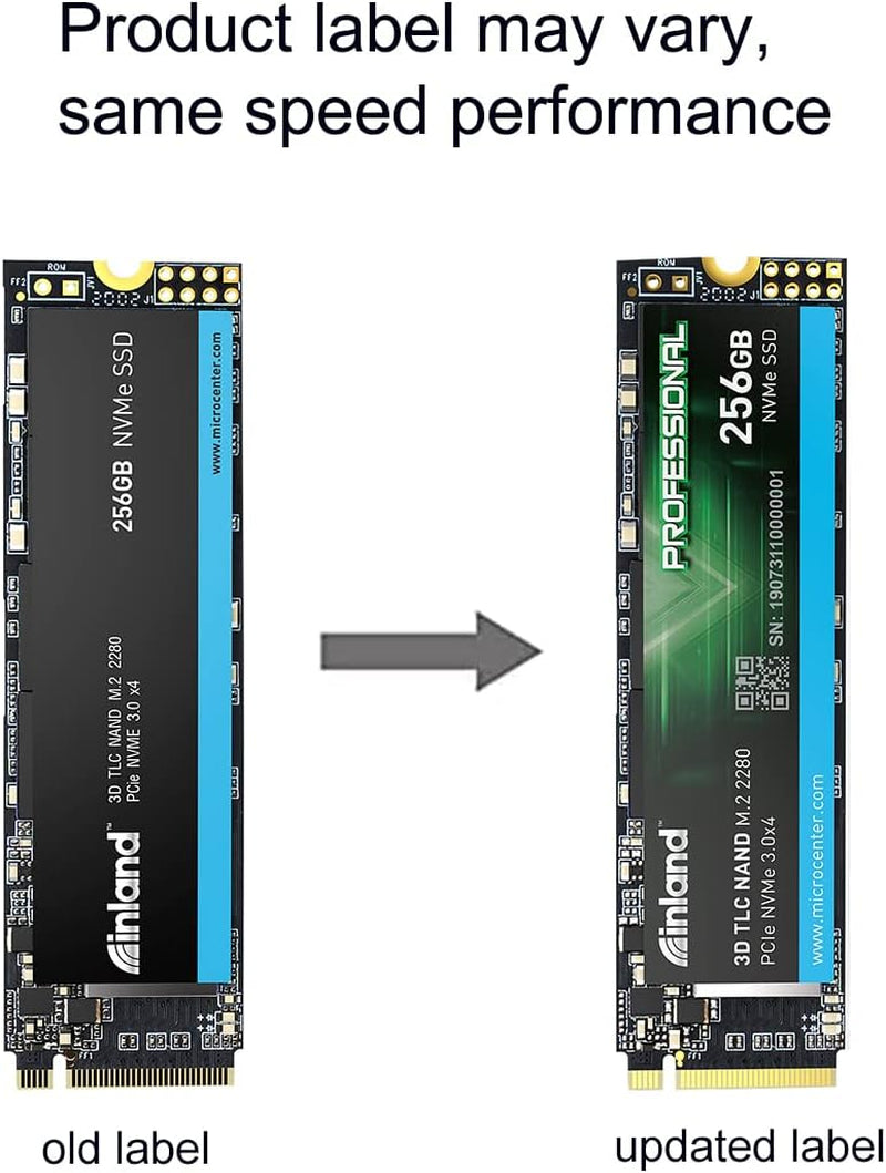 Professional 256GB Nvme SSD M.2 2280 Pcie Gen 3.0X4 3D TLC NAND Internal Solid State Drive, Pcie Express 3.1 and Nvme 1.3 Compatible (256GB)