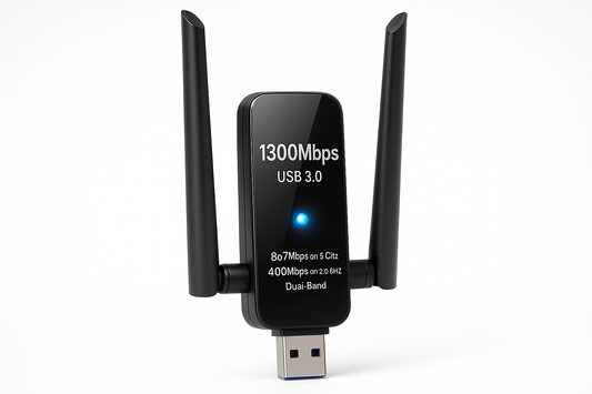 1300Mbps USB 3.0, 867Mbps on 5Ghz / 400Mbps on 2.4Ghz Dual-Band USB Wi-Fi Adapter