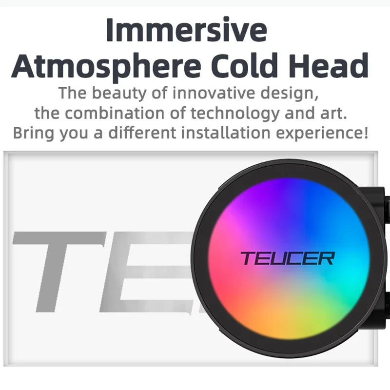AF-S240 Water Cooler 240Mm All-In-One Liquid CPU Cooler RGB Fan CPU Cooling Support Lga1700/115X AMD AM4/AM5