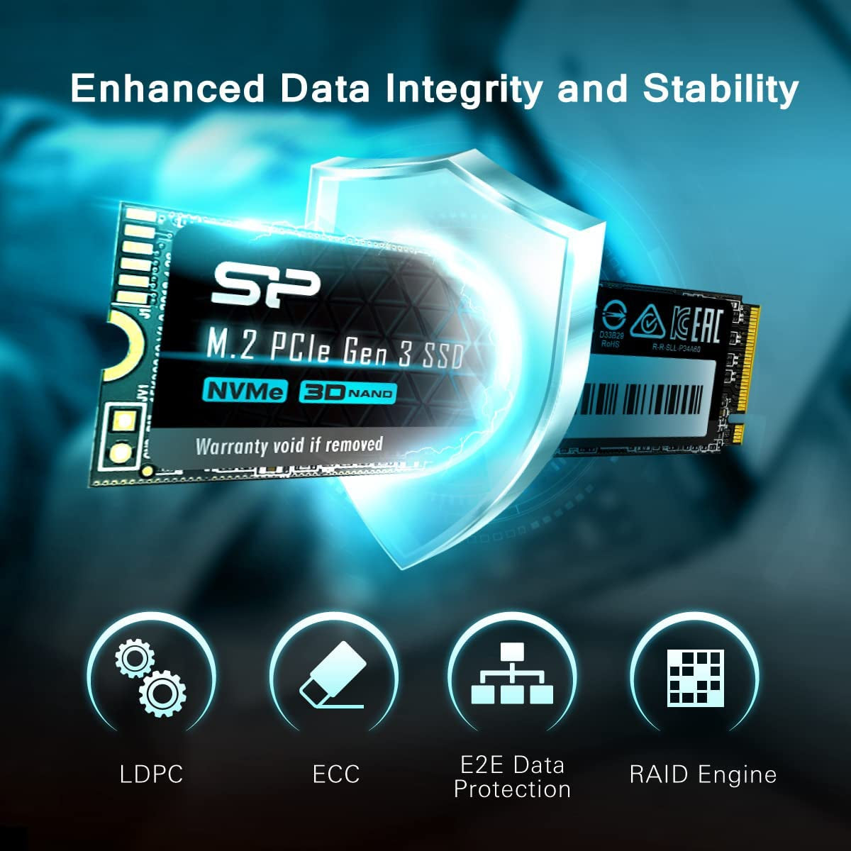 Silicon Power 512GB Nvme M.2 Pcie Gen3X4 2280 SSD (SP512GBP34A60M28)