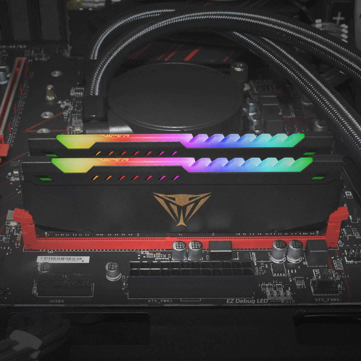 Patriot Viper Steel RGB DDR4 RAM 16GB (1X16GB) 3200Mhz CL18 1.35V UDIMM Desktop Gaming Memory Module Compatible with XMP -