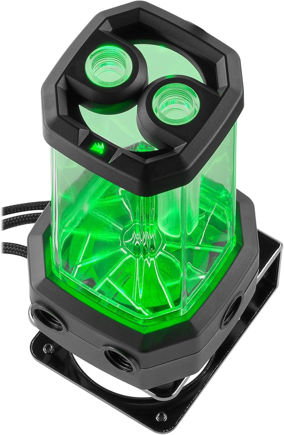 Hydro X Series XD5 RGB Pump/Reservoir Combo - D5 PWM Pump - 330Ml Reservoir - Ten Individually Addressable RGB Leds - Temperature Sensor - Black