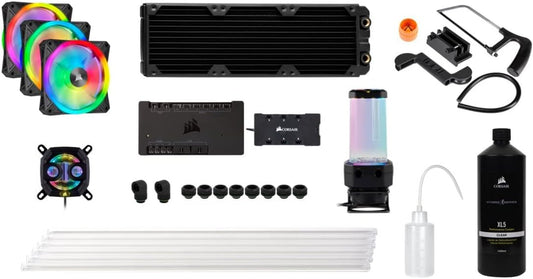 Hydro X Series Xh305I Hardline Water Cooling Kit With/Incl XC7 CPU Water Block, XR5 360Mm Radiator, XD5 Pump Res and Icue QL120 RGB Fans