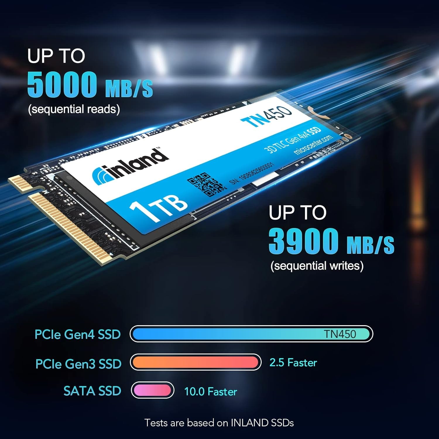 TN450 1TB Nvme M.2 Pcie Gen4X4 2280 Internal Solid State Drive SSD - up to 5,000 Mb/S, 3D NAND, Storage and Memory for Laptop & PC Desktop