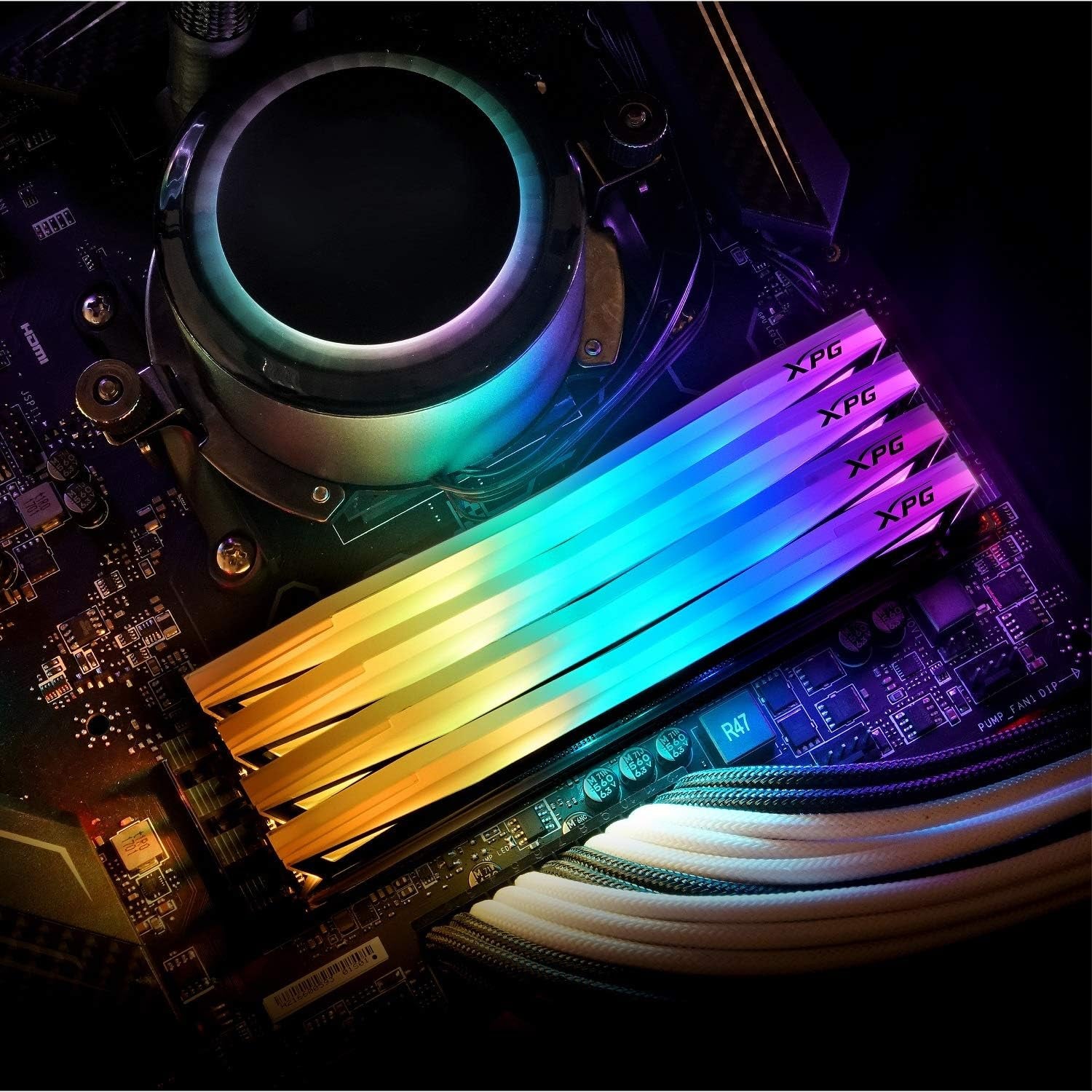 DDR4 D60G RGB 16GB (2X8Gb) 3200Mhz PC4-25600 CL16-20-20 U-DIMM 288Pins Desktop Memory Kit, Grey (AX4U32008G16A-DT60)