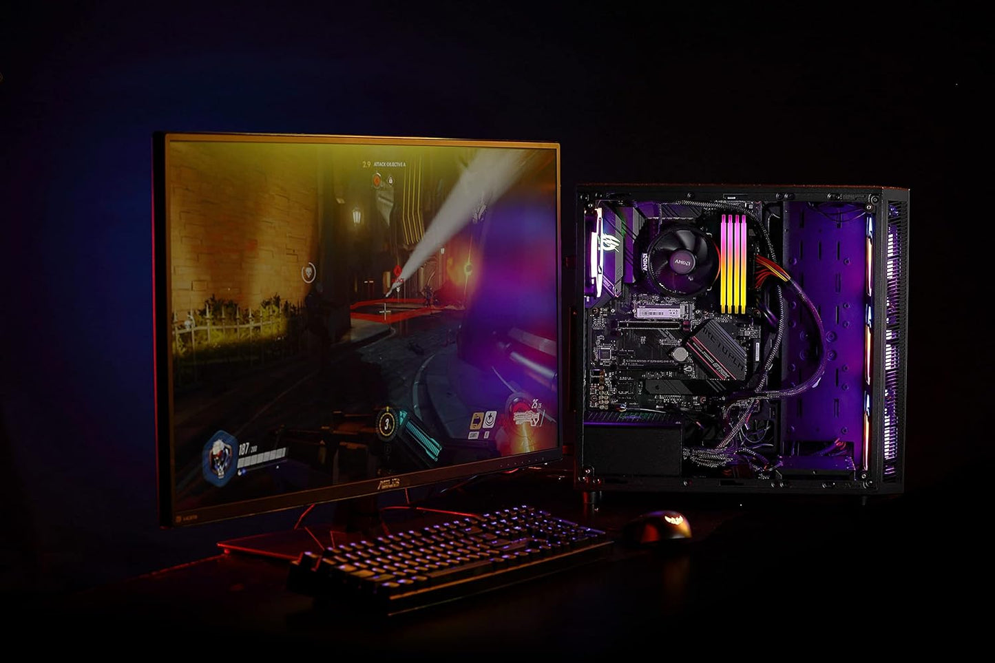 Hades RGB 32GB (2X16Gb) DDR4 RAM 3600Mhz CL18 Desktop Memory LD4BU016G-R3600UDLH