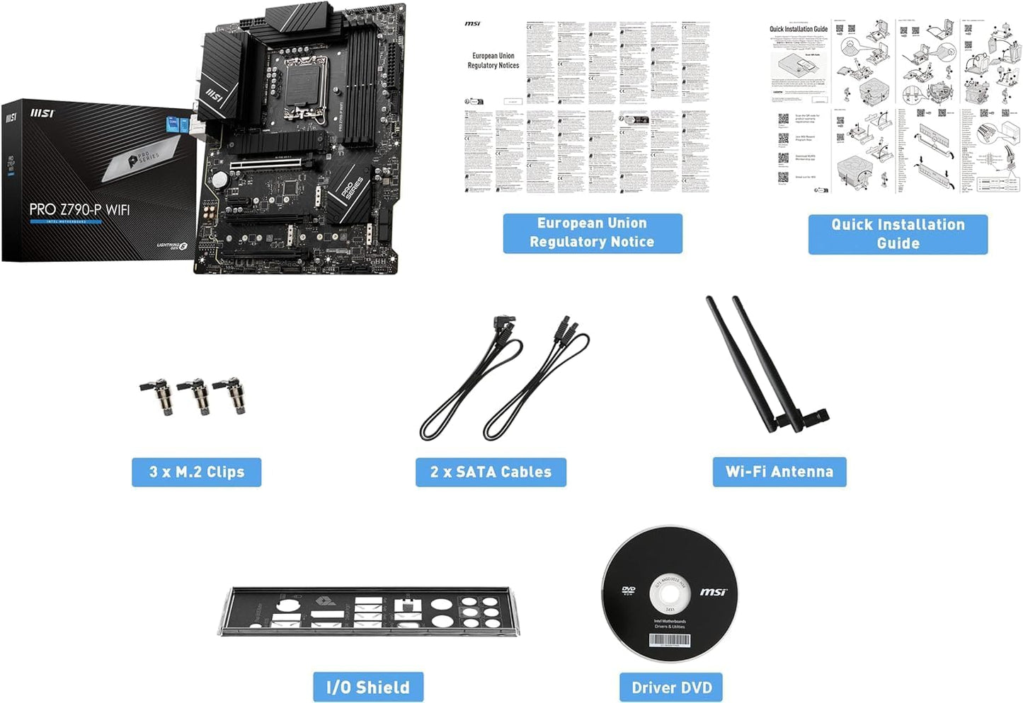 CPU Motherboard Intel Core I7-12700K 12(8P+4E) Cores up to 5.0 Ghz Unlocked LGA 1700 Desktop Processor with Integrated Graphics plus MSI PRO Z790-P Wifi DDR5 Proseries Motherboard