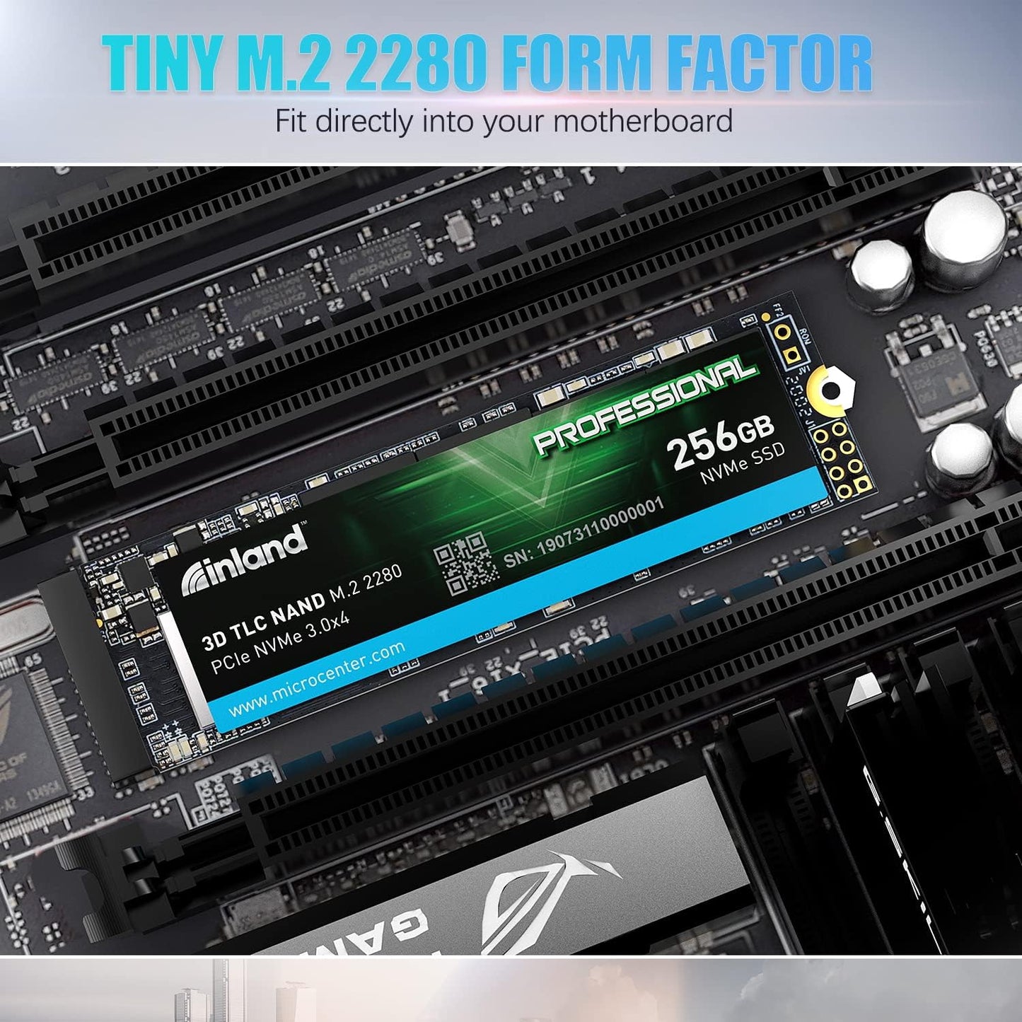 Professional 256GB Nvme SSD M.2 2280 Pcie Gen 3.0X4 3D TLC NAND Internal Solid State Drive, Pcie Express 3.1 and Nvme 1.3 Compatible (256GB)