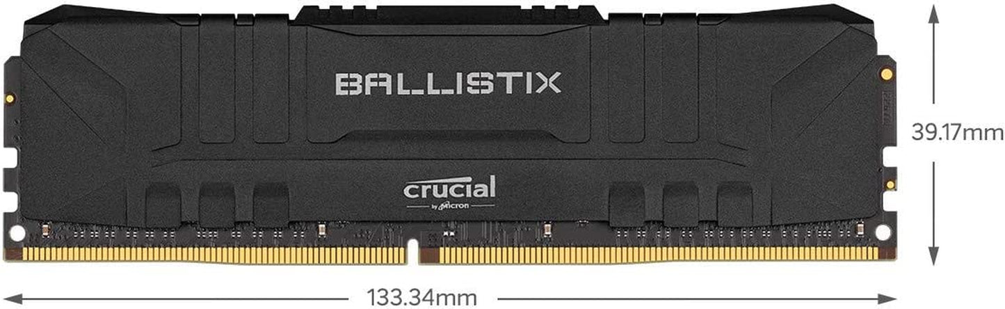 Crucial  3200 Mhz DDR4 DRAM Desktop Gaming Memory Kit 32GB (16Gbx2) CL16 BL2K16G32C16U4B (Black)