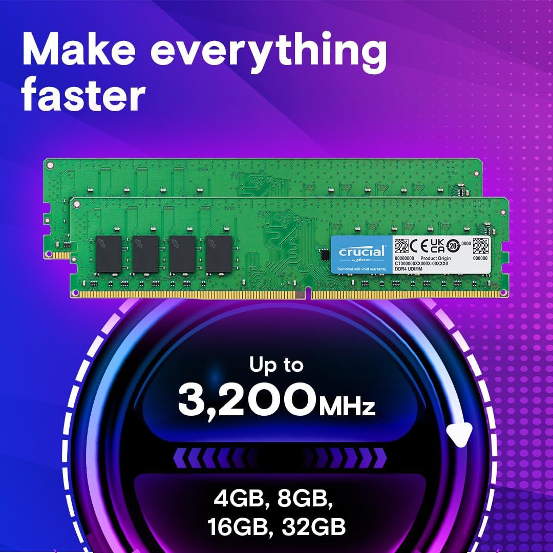 16GB Kit (8Gbx2), 288-Pin DIMM, DDR4 PC4-19200,