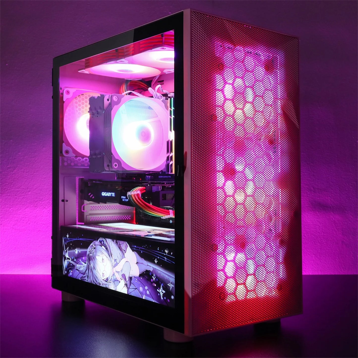 3 Pack 120Mm ARGB & PWM Case Fans with Controller High Airflow Addressable RGB Motherboard Sync Computer PC Cooling Fans