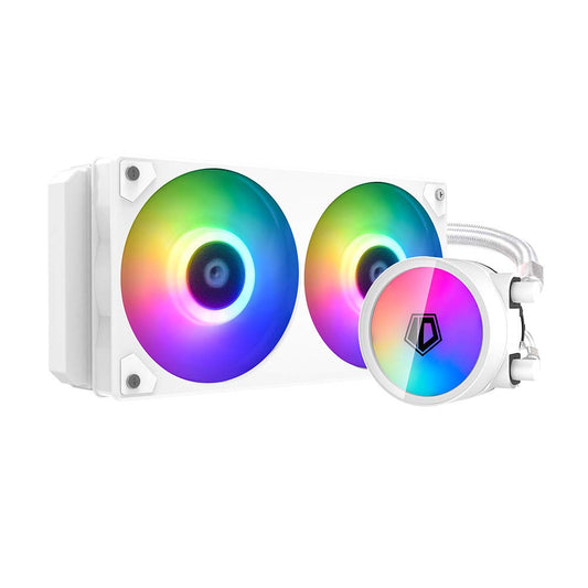 ICEFLOW 240 ARGB Snow CPU Water Cooler 5V 3-PIN Connector 2-In-1 240Mm Addressable RGB Fan 240Mm CPU Liquid Cooler, Cable Management AIO Cooler, Intel 115X/2066, AMD AM4
