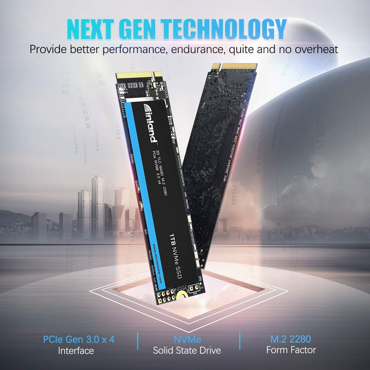 Professional 1TB Nvme SSD M.2 2280 Pcie Gen 3.0X4 3D TLC NAND Internal Solid State Drive, Pcie Express 3.1 and Nvme 1.3 Compatible (1 TB)