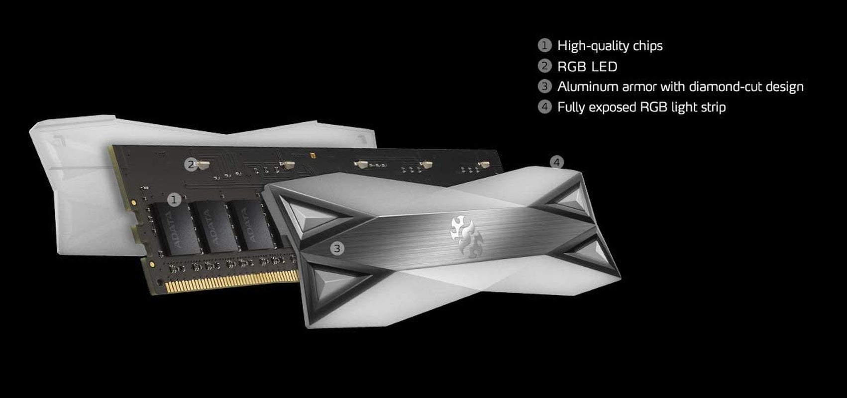 DDR4 D60G RGB 16GB (2X8Gb) 3200Mhz PC4-25600 CL16-20-20 U-DIMM 288Pins Desktop Memory Kit, Grey (AX4U32008G16A-DT60)