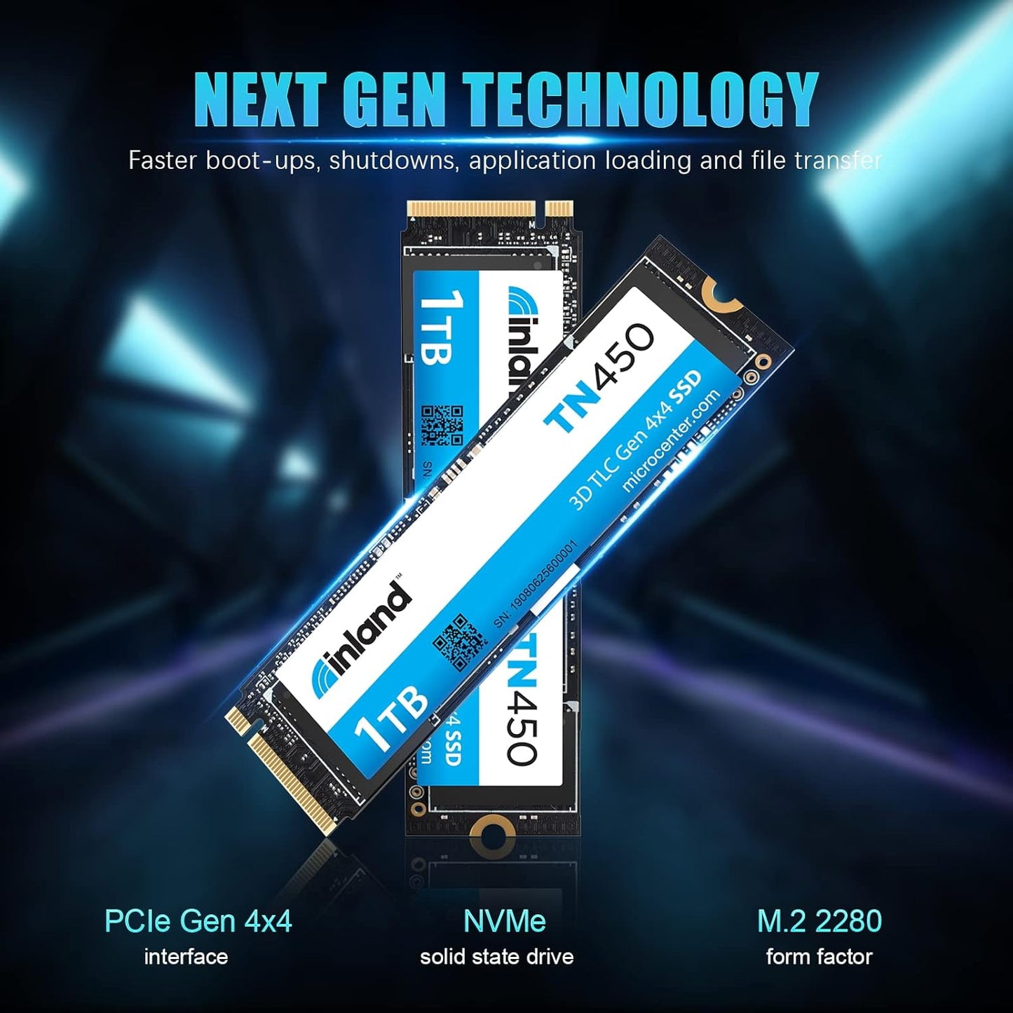TN450 1TB Nvme M.2 Pcie Gen4X4 2280 Internal Solid State Drive SSD - up to 5,000 Mb/S, 3D NAND, Storage and Memory for Laptop & PC Desktop