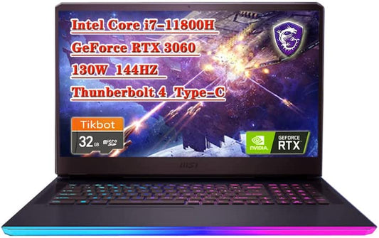GE76 Raider Gaming Laptop Intel I7-11800H, Geforce RTX 3060, 17.3" FHD 144HZ, 16GB RAM 1TB Nvme SSD, Wi-Fi6, Windows 10