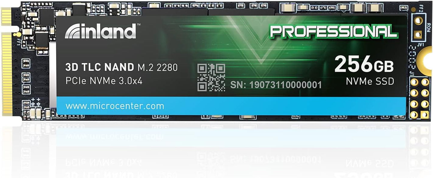 Professional 256GB Nvme SSD M.2 2280 Pcie Gen 3.0X4 3D TLC NAND Internal Solid State Drive, Pcie Express 3.1 and Nvme 1.3 Compatible (256GB)