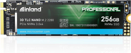 Professional 256GB Nvme SSD M.2 2280 Pcie Gen 3.0X4 3D TLC NAND Internal Solid State Drive, Pcie Express 3.1 and Nvme 1.3 Compatible (256GB)