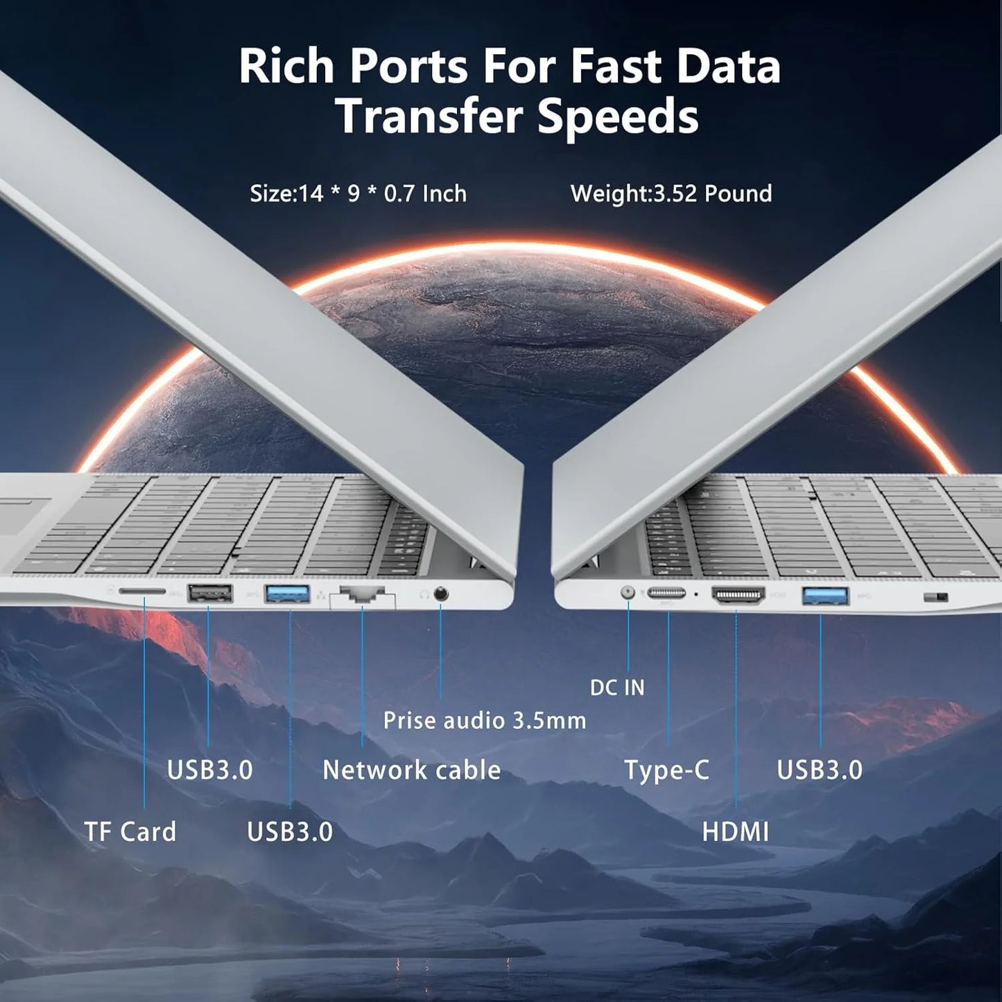 15.6"Gaming Laptop I7 32GB 1TB SSD FHD 1920 * 1080 Display, Fingerprint Unlock Backlit Keyboard RJ45 HDMI 180 Angle Opening Gamer Laptops