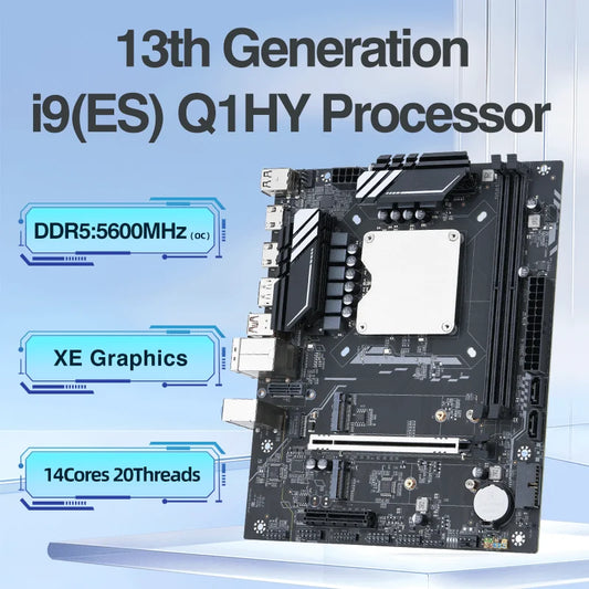 DIY Gaming Computer Motherboard CPU Combo 13Th Core Interposer Q1HY ES 0000(Refer to Kit I9 13900HK)14C20T DDR5 RAM Placa Madre
