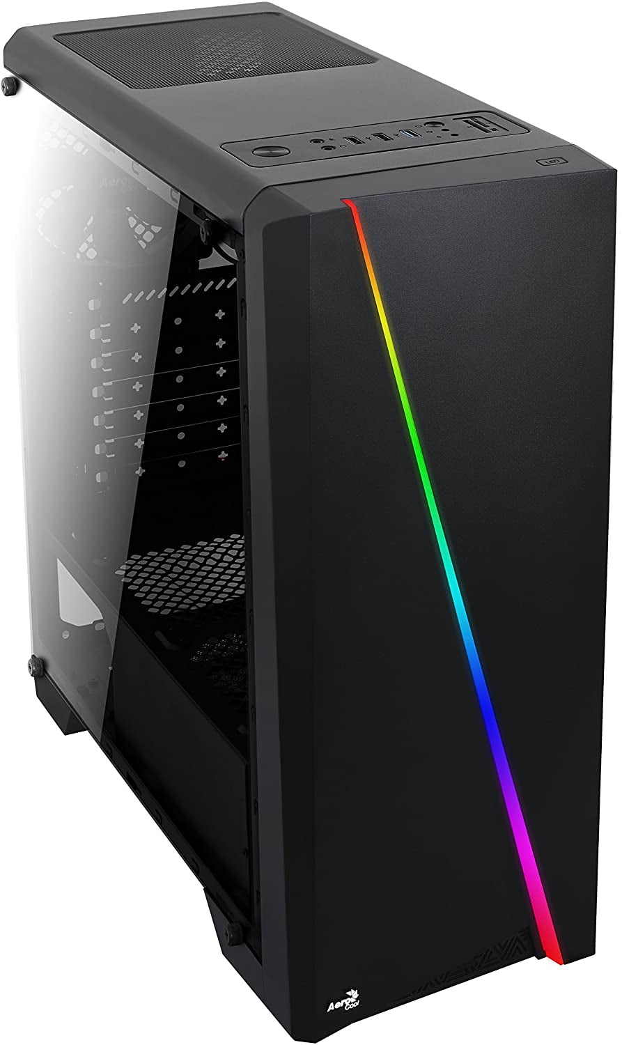 Cylon RGB Mid Tower with Acrylic Side Window, Black