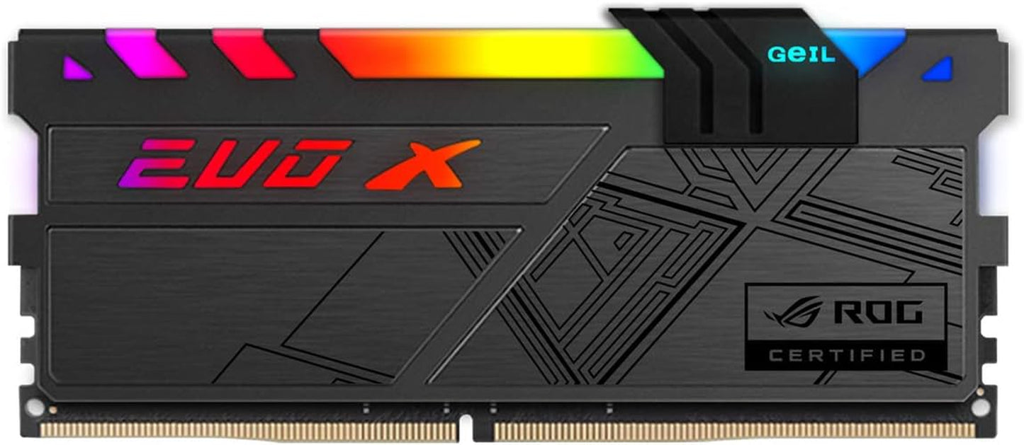 ROG EVO X II DDR4 RAM, 16GB (8Gbx2) 3000Mhz 1.35V XMP2.0, Long DIMM High Speed Desktop Memory, Hardcore Immersive Gaming/Multimedia Content Creation/Quality Live Streaming