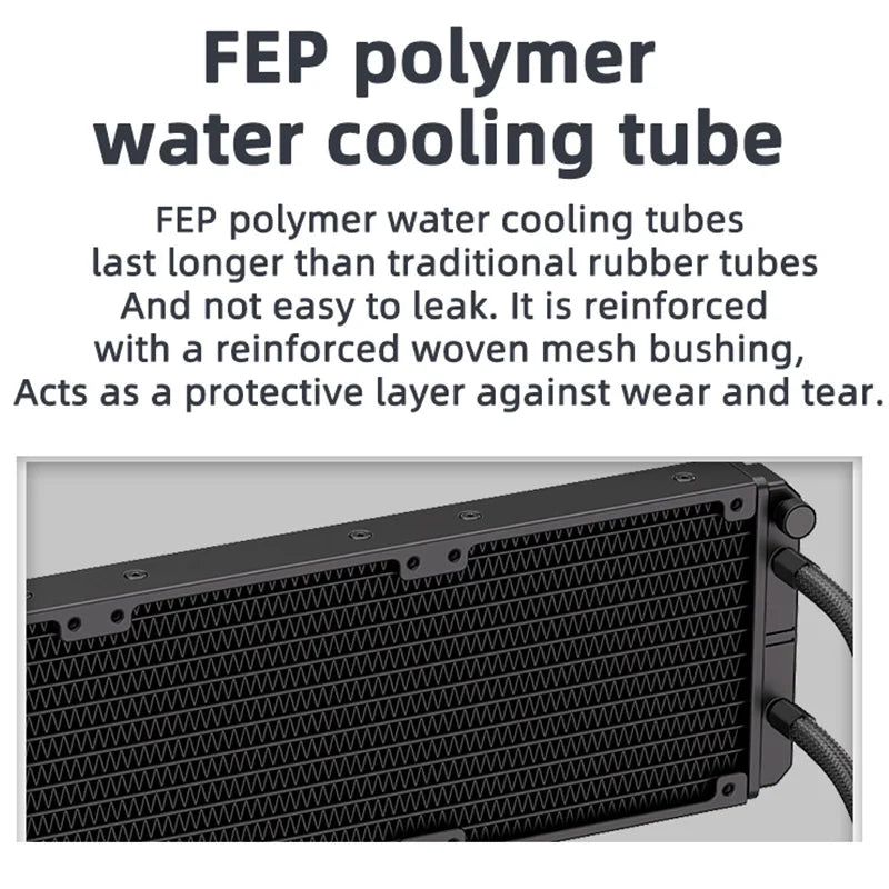 AF-S240 Water Cooler 240Mm All-In-One Liquid CPU Cooler RGB Fan CPU Cooling Support Lga1700/115X AMD AM4/AM5