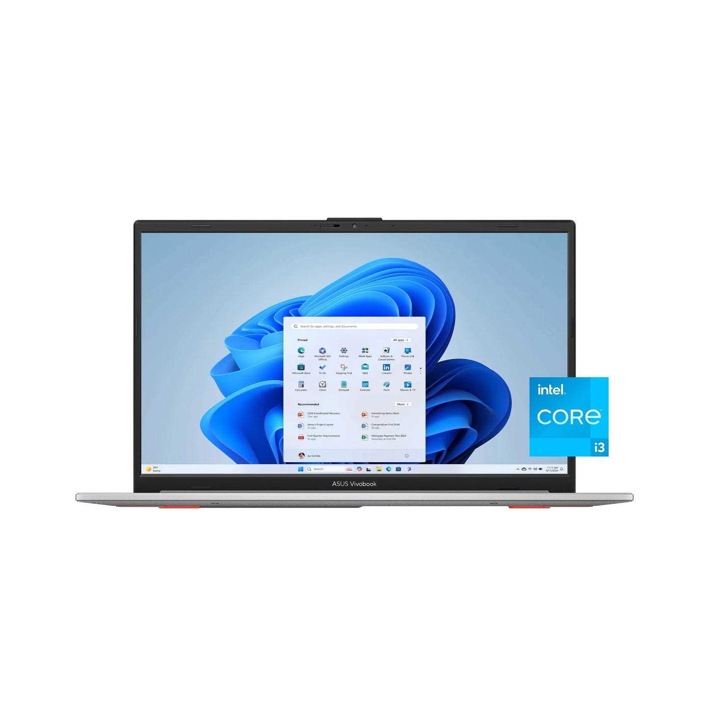 Vivobook Go 15.6 Inch Windows Laptop Intel Core I3-N305 8GB RAM 128GB UFS Cool Silver