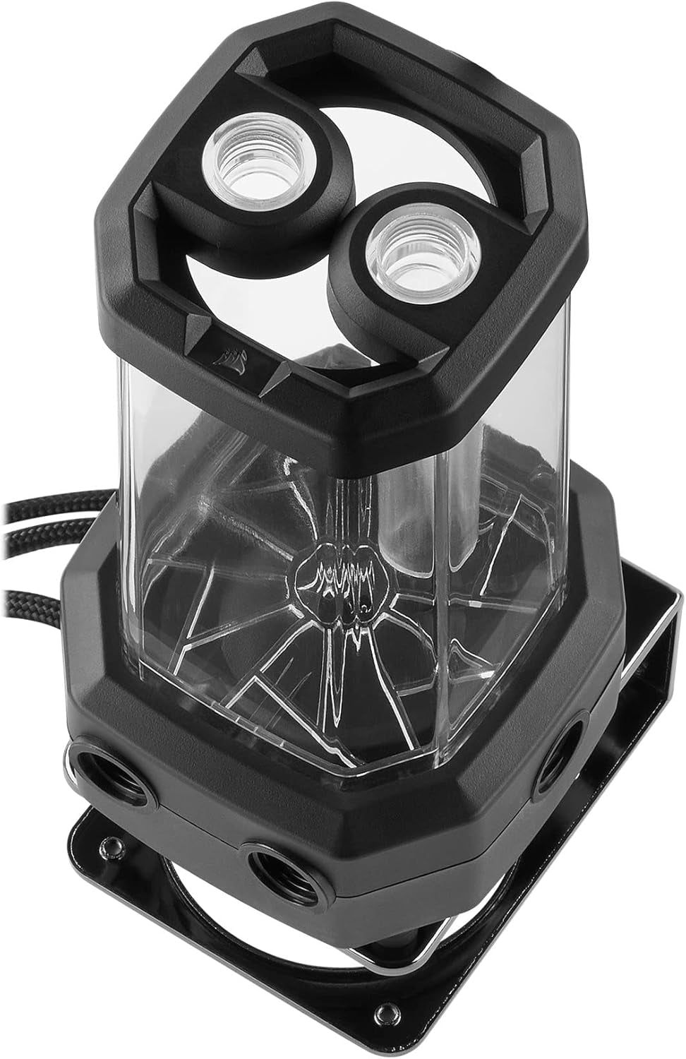 Hydro X Series XD5 RGB Pump/Reservoir Combo - D5 PWM Pump - 330Ml Reservoir - Ten Individually Addressable RGB Leds - Temperature Sensor - Black