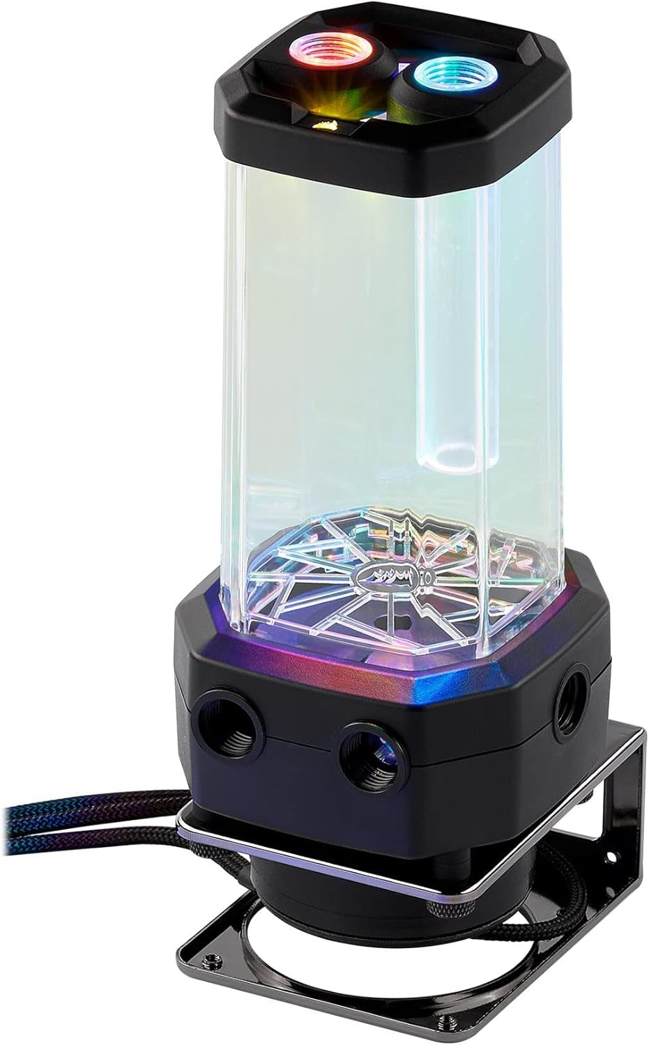 Hydro X Series XD5 RGB Pump/Reservoir Combo - D5 PWM Pump - 330Ml Reservoir - Ten Individually Addressable RGB Leds - Temperature Sensor - Black