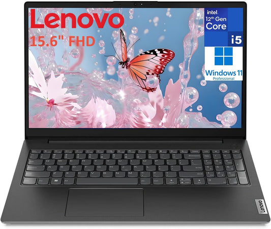 Lenovo Laptop Computer, 15.6" FHD, Intel 10-Core I5-1235U (Beat I7-1195G7), 16GB DDR4 RAM, 512GB Pcie SSD, Wifi, Type-C, HDMI, Black, Windows 11 Pro, Vent-Hear