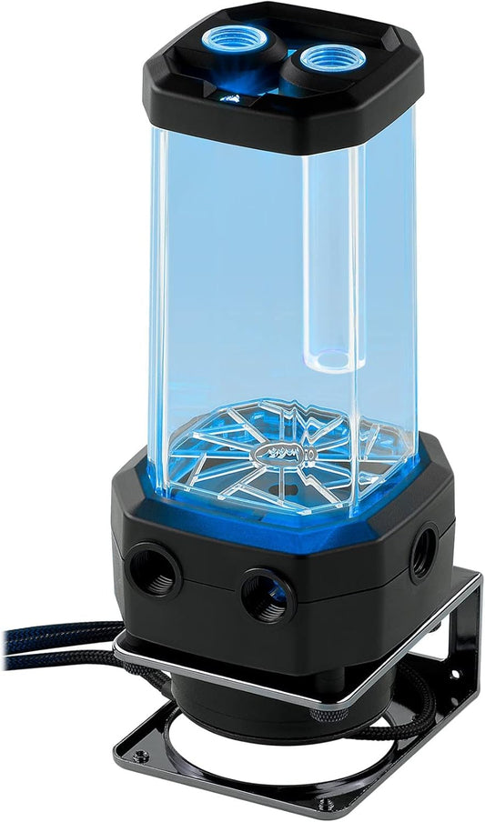 Hydro X Series XD5 RGB Pump/Reservoir Combo - D5 PWM Pump - 330Ml Reservoir - Ten Individually Addressable RGB Leds - Temperature Sensor - Black