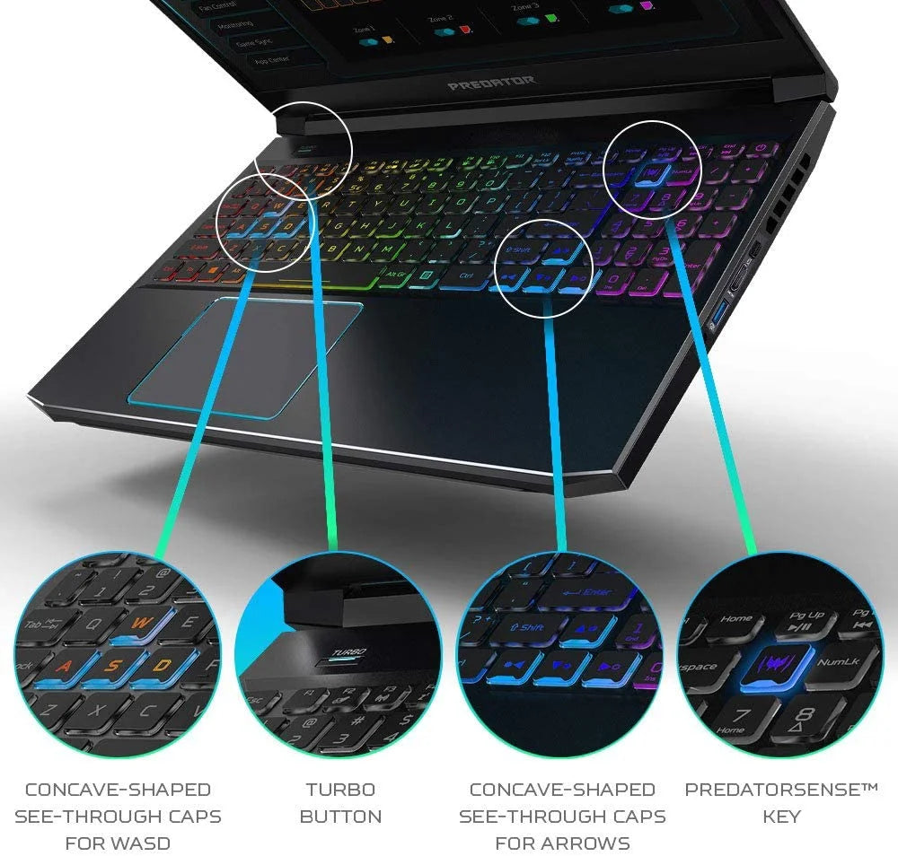 Predator Helios 300 Gaming Laptop I7-10750H 16GB RAM 512GB SSD Windows 10