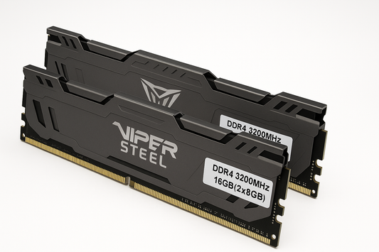 Patriot Viper Steel DDR4 RAM 16GB (2X8GB) 3200Mhz CL16 1.35V UDIMM Desktop Gaming Memory Kit Compatible with XMP - PVS416G320C6K